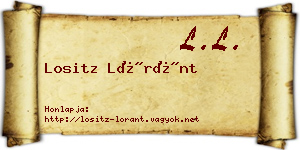 Lositz Lóránt névjegykártya