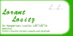 lorant lositz business card